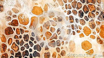 Abstract giraffe pattern showing warm colors and uneven texture Stock Photo
