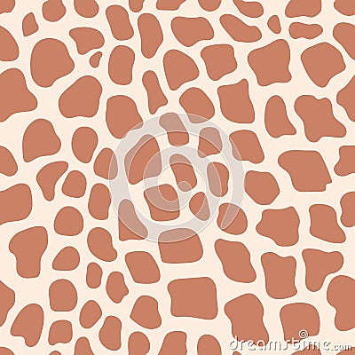 Abstract Giraffe skin. Seamless pattern with animal skin. Vector Illustration