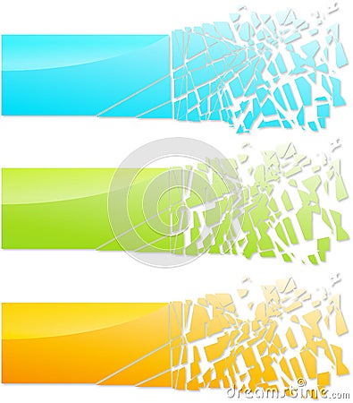 Abstract glass banner Vector Illustration