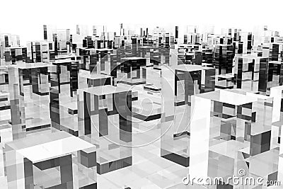 Abstract glass city Stock Photo