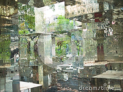 Abstract of glass mosaic picture Stock Photo