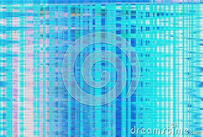 Abstract glitch artifact turquoise technology, interference Stock Photo