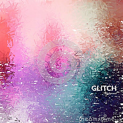Abstract glitch textured background. Corrupted vector image. Colorful abstract background for your modern designs Vector Illustration