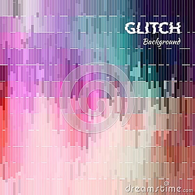 Abstract glitch textured background. Corrupted vector image. Colorful abstract background for your modern designs Vector Illustration