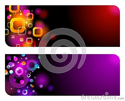 Abstract glittering banners Stock Photo