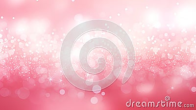 Abstract glitters blurred modern pink Christmas background with sparkles and shiny bokeh copy space ai generated Stock Photo