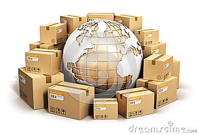 Global shipping and worldwide logistics concept Stock Photo