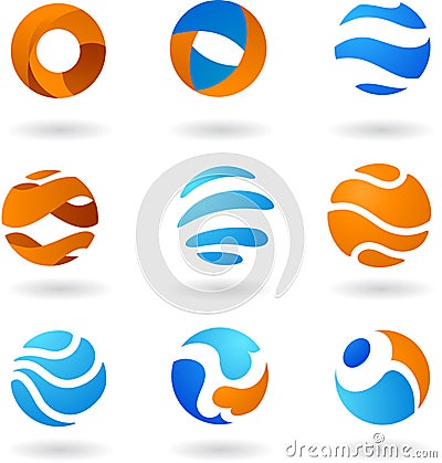 Abstract globe icons Vector Illustration