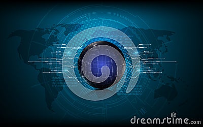 Abstract globe linear digital design technology networking connection innovation concept background Stock Photo