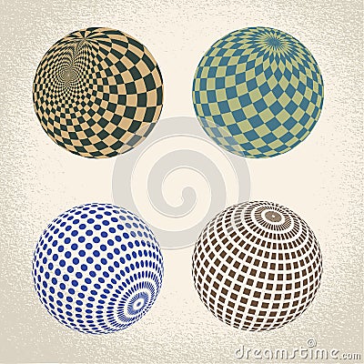 Abstract globe symbol, round icon Vector Illustration