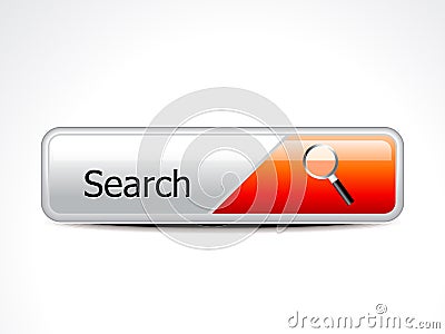 Abstract glossy search button Vector Illustration