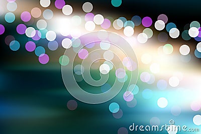 Abstract glowing defocused lights Cartoon Illustration