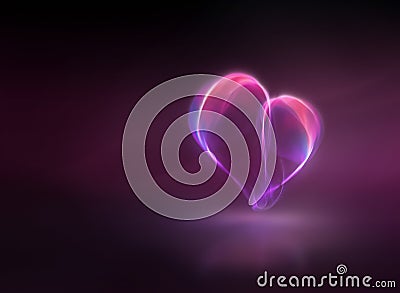 Abstract glowing heart Stock Photo