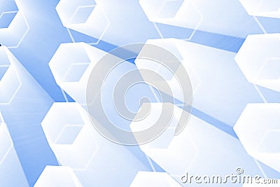 Abstract glowing hexagon Stock Photo