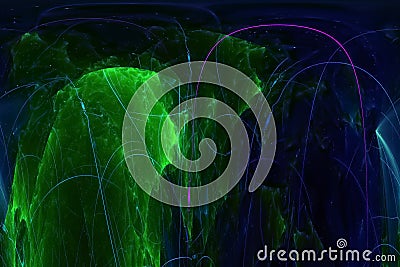 Abstract glowing imagination chaos light glowing wave swirl shape science fantastic flame fantasy Stock Photo