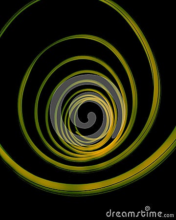 Light swirls on a black background, abstract Stock Photo