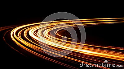 Abstract glowing speed line with a streaking motion effect, creating a sense of velocity Stock Photo