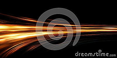 Abstract glowing speed line with a streaking motion effect, creating a sense of velocity Stock Photo