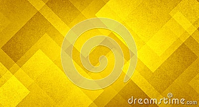 Abstract gold background, yellow diamond and square shapes with texture are layered in a modern geometric pattern Stock Photo