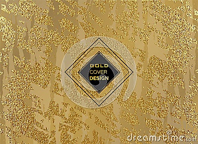 Abstract gold glitter geometric vector background. Vector Illustration