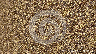 Abstract gold liquid. Golden wave background. Gold background. Gold texture. Lava, nougat, caramel, amber, honey, oil. Stock Photo