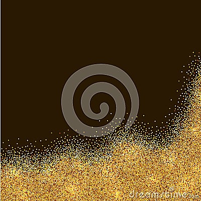 Abstract gold tinsel card Vector Illustration