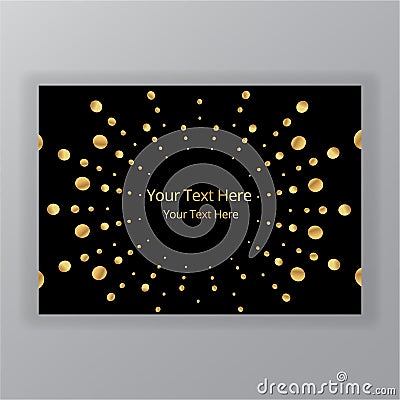 Abstract golden black circle luxury elegant background Vector Illustration