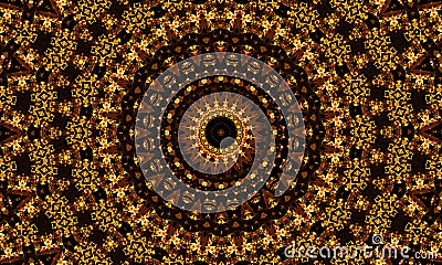 Abstract golden candy spiral background. Modern design for banner, cover, flyer, postcard, poster, other. Round illustration. Cartoon Illustration
