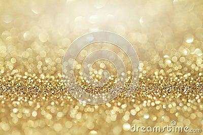 Abstract golden glitter background. Celebration and christmas background. Stock Photo