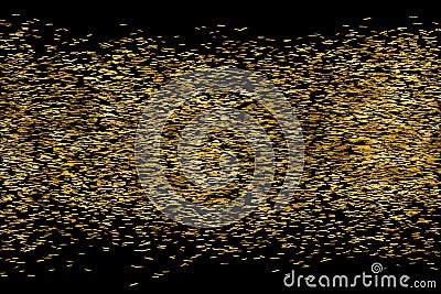 Abstract golden grungy strokes on black background. Digital illustration for greeting, gift, wedding, invitation, business card, Cartoon Illustration