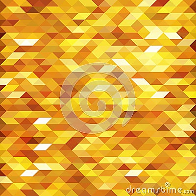 Abstract golden lowpoly designed vector background. Polygonal elements backdrop. Vector Illustration