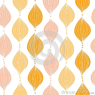 Abstract golden ogee seamless pattern background Vector Illustration