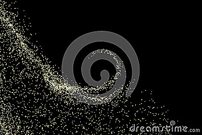 Abstract golden particles light wave Vector Illustration