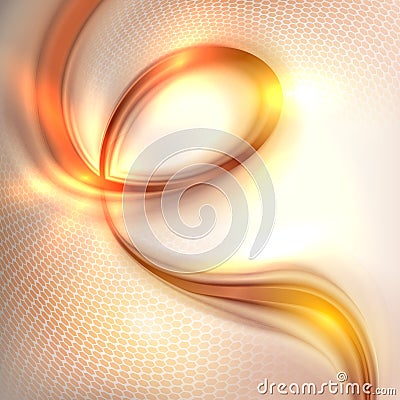Abstract golden swirl background Vector Illustration