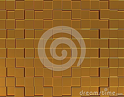 Abstract golden three-dimensional background Stock Photo