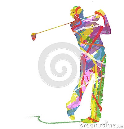 Abstract Golf Sport Silhouette Vector Illustration