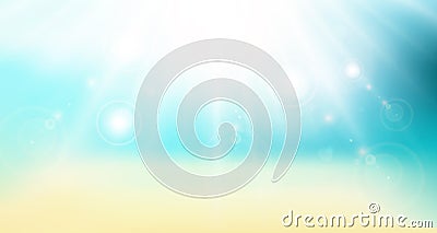 Abstract gradient backdrop. panorama beach sea and sunlight. sun Vector Illustration