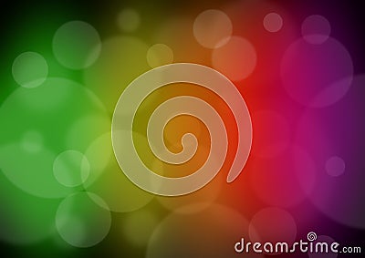 Abstract gradient bokeh rainbow colors on black background pattern Stock Photo