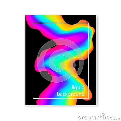 Abstract gradient color flow liquid fluid colorful rainbow texture Vector Illustration
