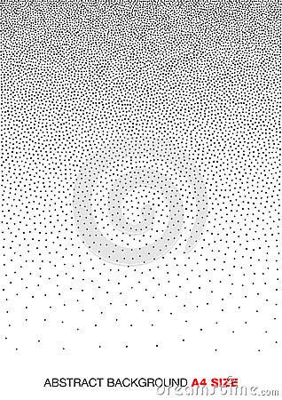Abstract Gradient Halftone Dots Background. A4 size, a4 format. Vector Illustration