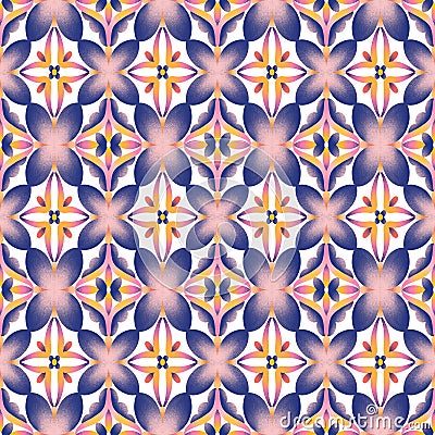 Abstract gradient ornaments seamless pattern Cartoon Illustration