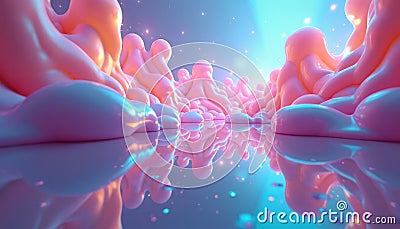 Abstract gradient shapes background, smooth and flowing forms with vibrant color transitions, modern and eye-catching design, Stock Photo