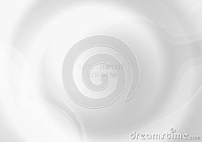 Abstract gradient white and gray decorative template wavy design. Overlapping with lines stripe design on white background. Vector Illustration