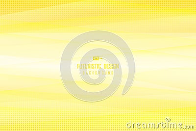 Abstract gradient yellow template of tech with geometry dot halftone pattern design. illustration vector eps10 Vector Illustration