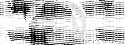 Abstract grain dotted distorted halftone texture. Pixelated grainy bitmap background. Distressed grunge wavy gradient Vector Illustration