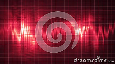 Abstract graph wave chart statistic diagrams flare and grid red background. Stock Photo