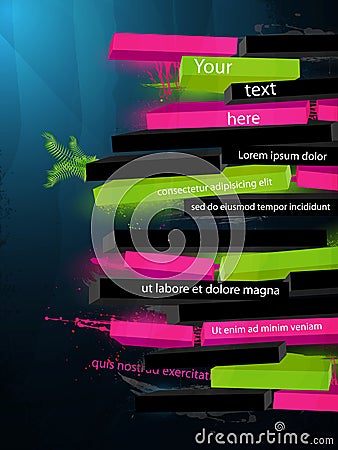 Abstract graphic, banner Vector Illustration