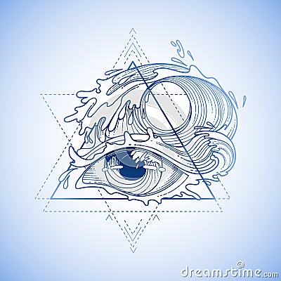 Abstract graphic eye Vector Illustration