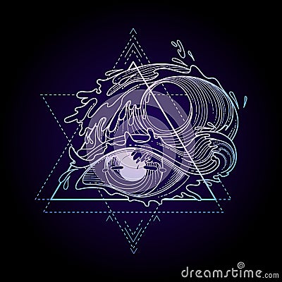 Abstract graphic eye Vector Illustration