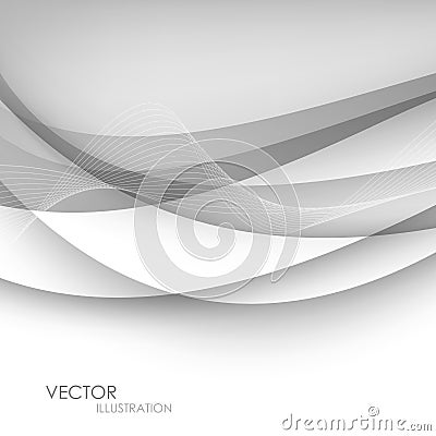 Abstract gray background with wave. Vector illustration Vector Illustration